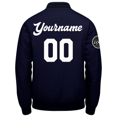 Custom Varsity Jacket Letterman Jacket For Men, Women And Youth Navy