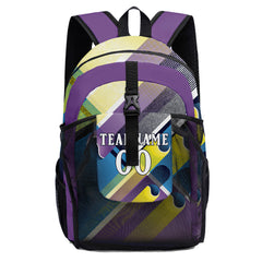 Customize Purple White Backpacks Featuring Personalized Names, Numbers and Logos