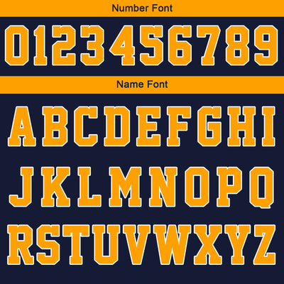 Custom Varsity Jacket Letterman Jacket For Men, Women And Youth Navy Orange