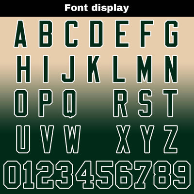 Custom Gradient Hoodie For Man Woman Girl Boy Print Your Logo Name Number Khaki Dark Green