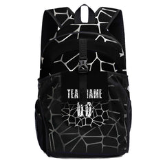 Customize Red White Backpacks Featuring Personalized Names, Numbers and Logos