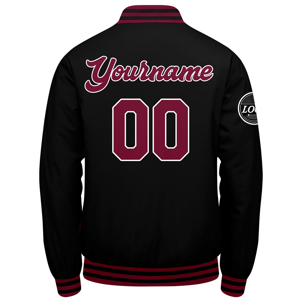 Custom Varsity Jacket Letterman Jacket For Men, Women And Youth Crimson Black