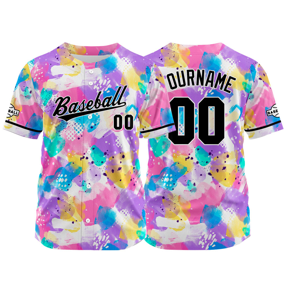 Custom Baseball Jersey Full Print Design Personalized Baseball for Men Women Boy Girl