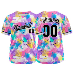 Custom Baseball Jersey Full Print Design Personalized Baseball for Men Women Boy Girl