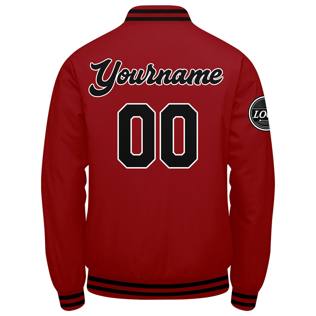 Custom Varsity Jacket Letterman Jacket For Men, Women And Youth Red Black