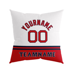 Custom Baseball Throw Pillow for Men Women Boy Gift Printed Your Personalized Name Number Boston