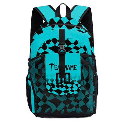 Customize Teal Black Backpacks Featuring Personalized Names, Numbers and Logos