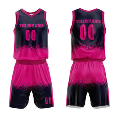 Custom Navy Hot Pink Basketball Jersey for man women uniform Suit Kids Adults Personalized Jersey