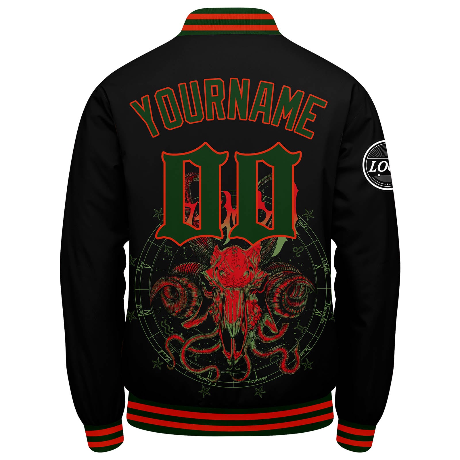 Custom Varsity Jacket Letterman Jacket For Men, Women And Youth Red Green