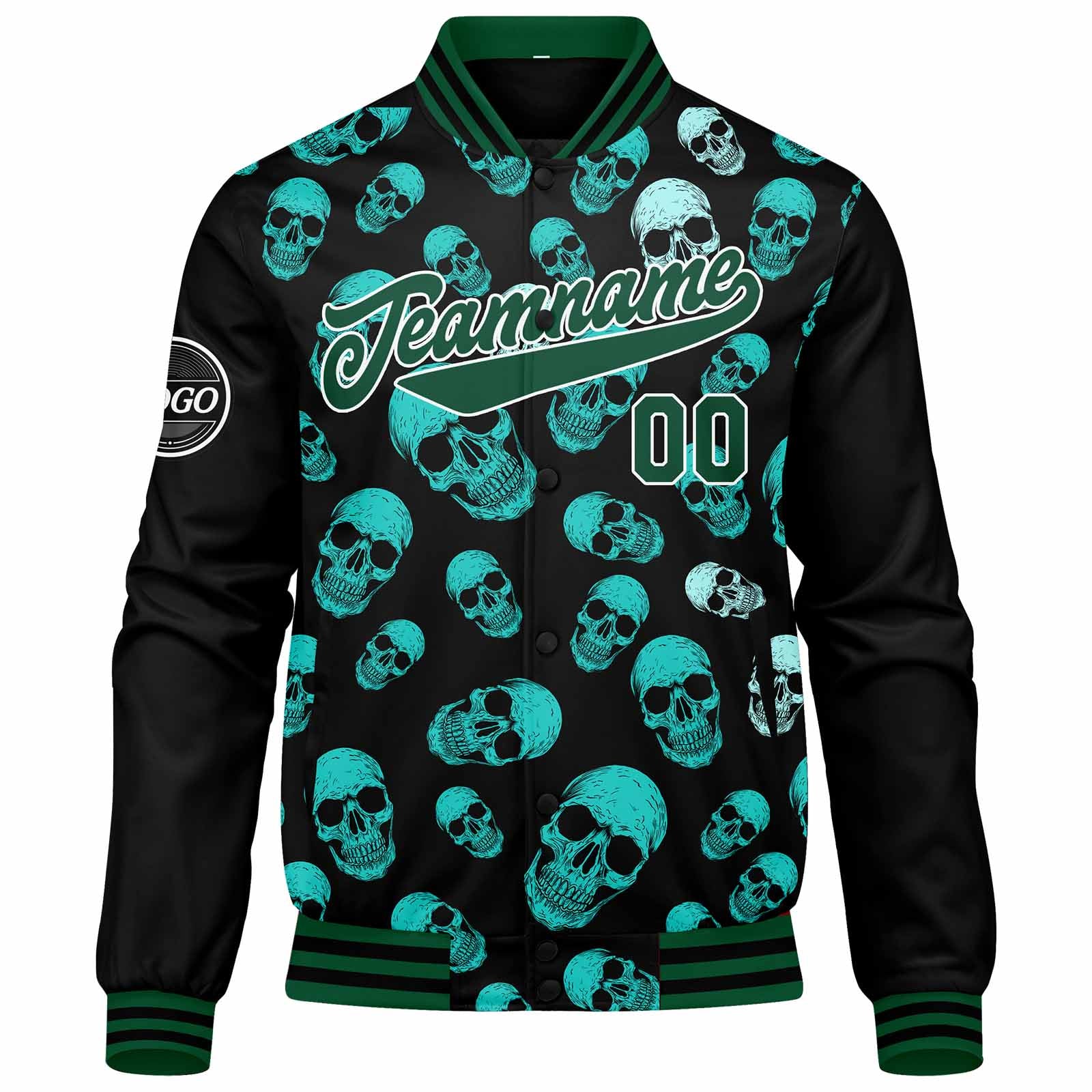 Custom Varsity Jacket Letterman Jacket For Men, Women And Youth Dark Green