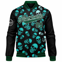 Custom Varsity Jacket Letterman Jacket For Men, Women And Youth Dark Green