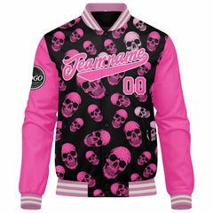 Custom Varsity Jacket Letterman Jacket For Men, Women And Youth Pink