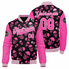 Custom Varsity Jacket Letterman Jacket For Men, Women And Youth Pink