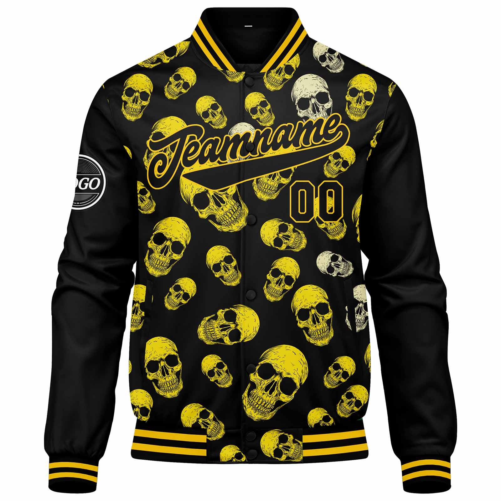 Custom Varsity Jacket Letterman Jacket For Men, Women And Youth Yellow