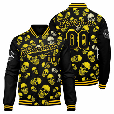 Custom Varsity Jacket Letterman Jacket For Men, Women And Youth Yellow