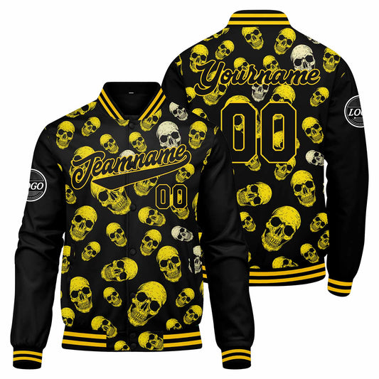 Custom Varsity Jacket Letterman Jacket For Men, Women And Youth Yellow