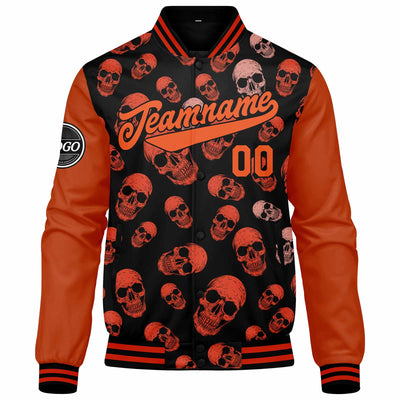 Custom Varsity Jacket Letterman Jacket For Men, Women And Youth Orange