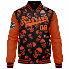 Custom Varsity Jacket Letterman Jacket For Men, Women And Youth Orange