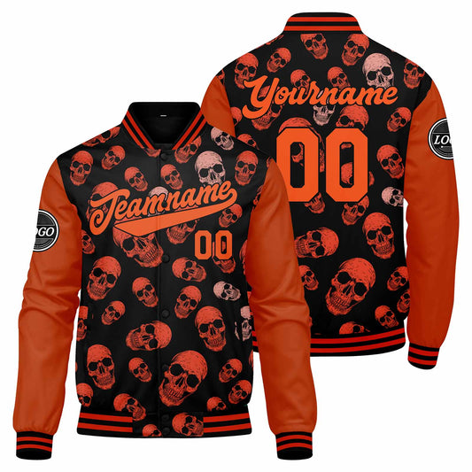 Custom Varsity Jacket Letterman Jacket For Men, Women And Youth Orange