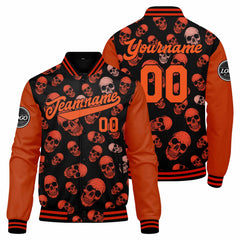 Custom Varsity Jacket Letterman Jacket For Men, Women And Youth Orange