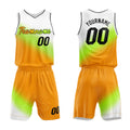 Custom White-Green-Orange Basketball Jersey for man women uniform Suit Kids Adults Personalized Jersey