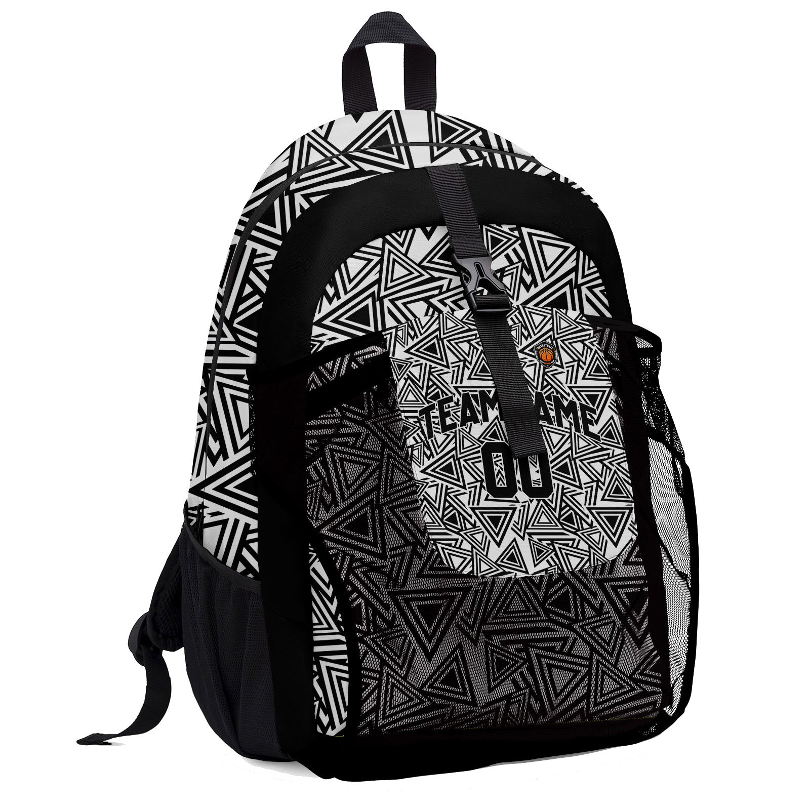 Customize Black White Backpacks Featuring Personalized Names, Numbers and Logos