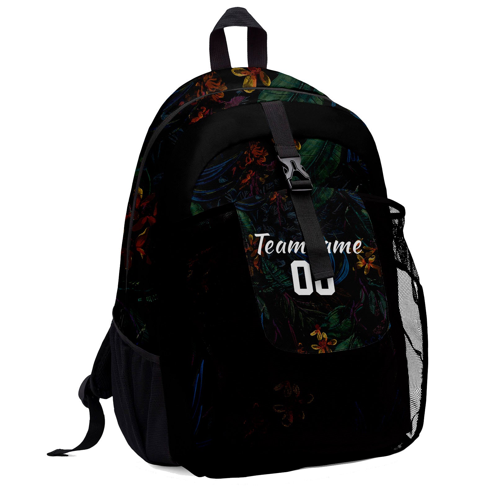 Customize Green White Backpacks Featuring Personalized Names, Numbers and Logos