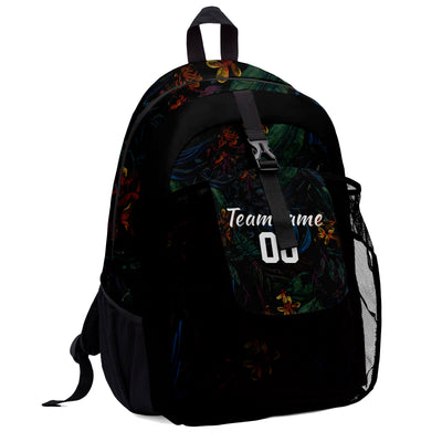 Customize Green White Backpacks Featuring Personalized Names, Numbers and Logos