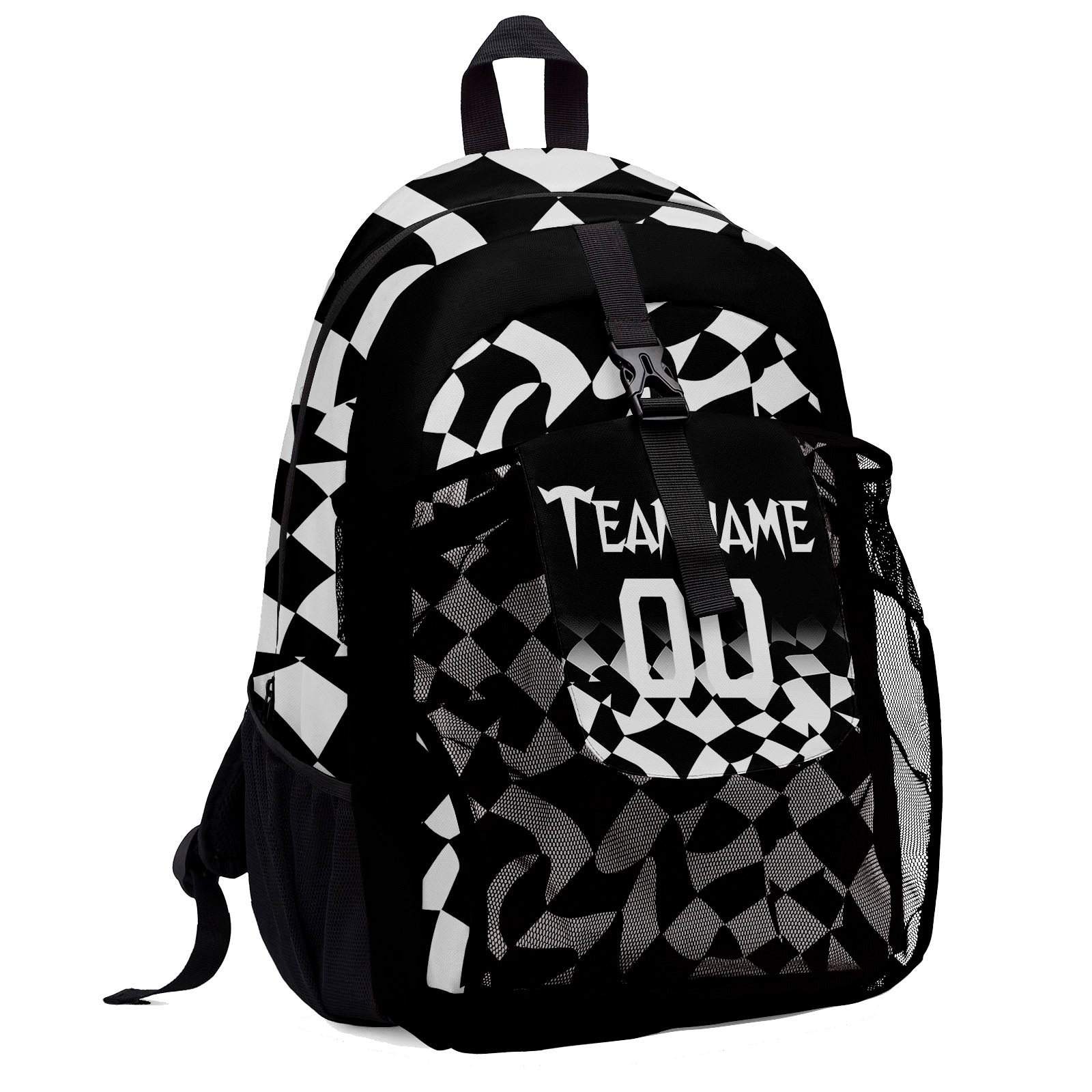 Customize White Black Backpacks Featuring Personalized Names, Numbers and Logos
