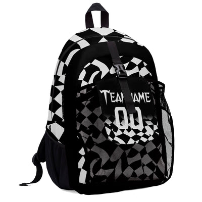 Customize White Black Backpacks Featuring Personalized Names, Numbers and Logos