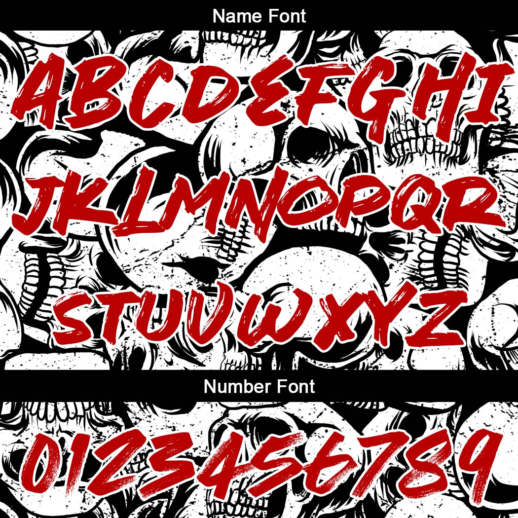 Custom Retro Skull-Black&White T-Shirts for Sports Fans, Personalized Name and Number