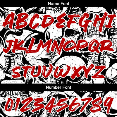 Custom Retro Skull-Black&White T-Shirts for Sports Fans, Personalized Name and Number