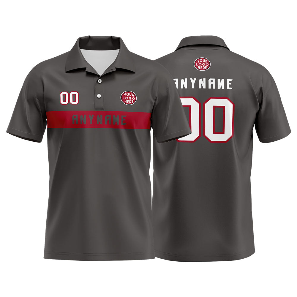 Custom Football Polo Shirts  for Men, Women, and Kids Add Your Unique Logo&Text&Number Tampa Bay