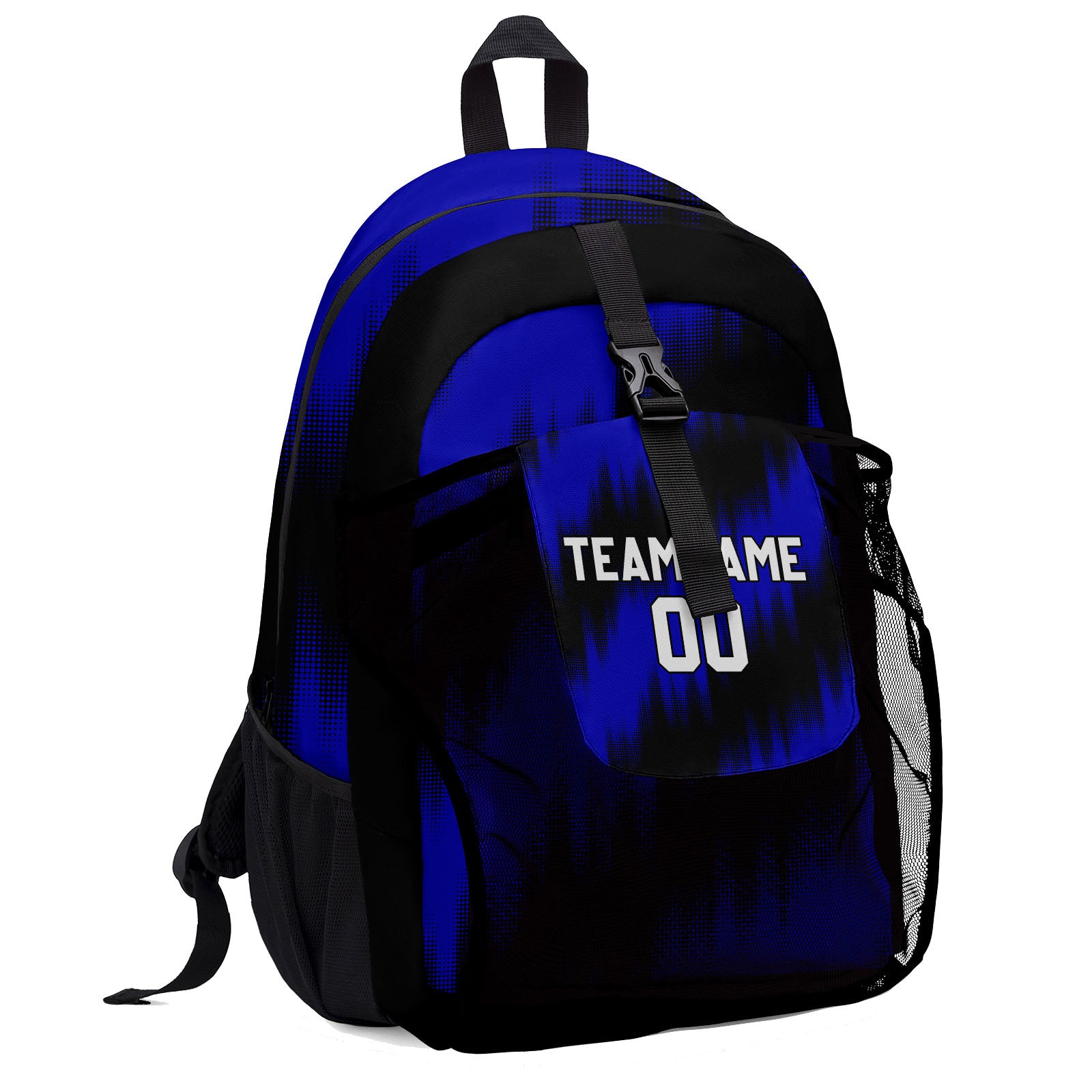 Customize Royal Black White Backpacks Featuring Personalized Names, Numbers and Logos