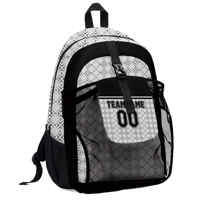 Customize White Black Backpacks Featuring Personalized Names, Numbers and Logos