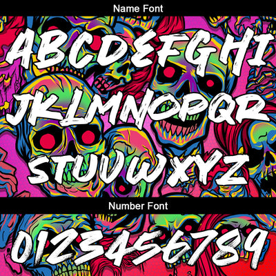Custom Sweatshirt Hoodie For Man Woman Girl Boy Print Your Logo Name Number Fantasy Skeleton-Pink&Green