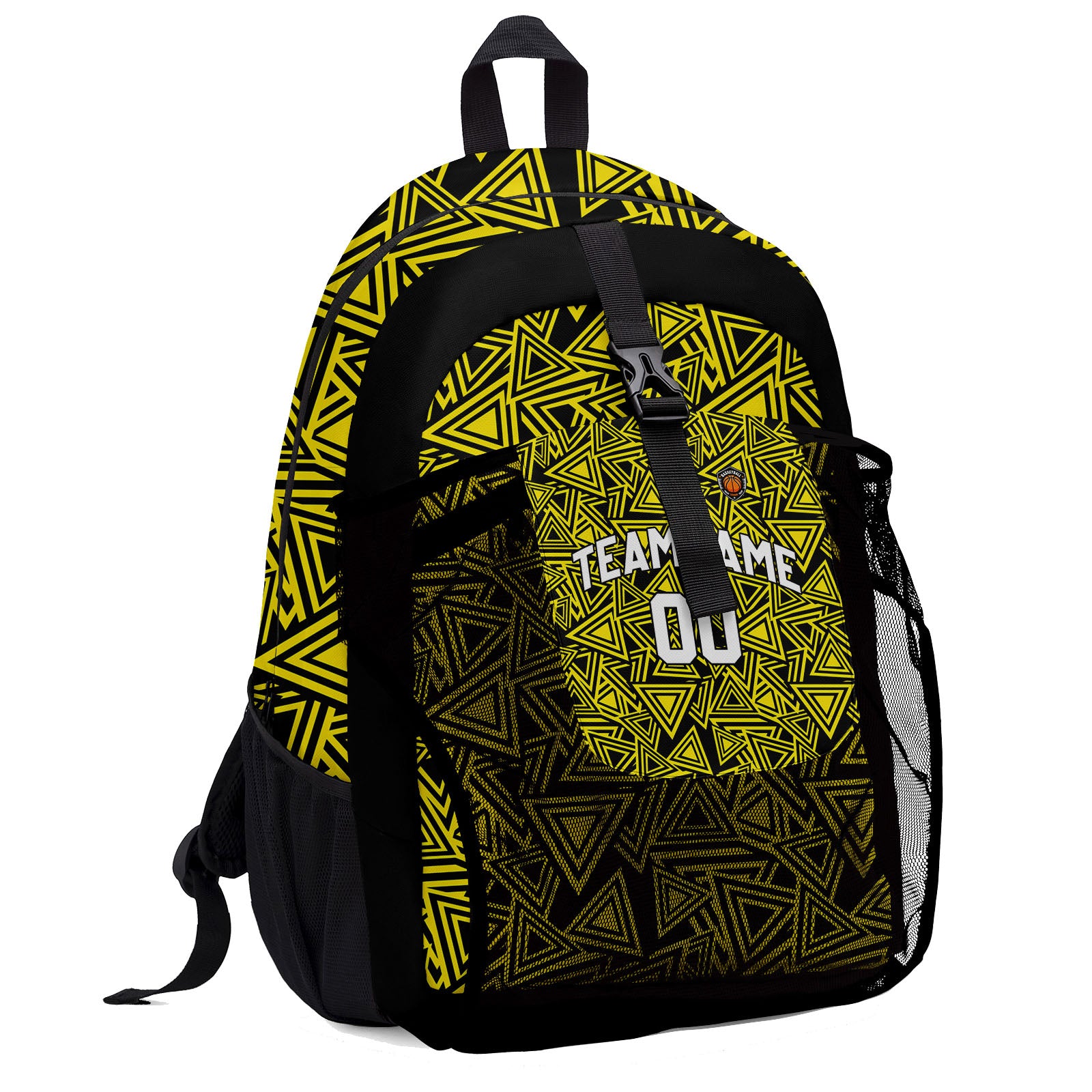 Customize Yellow White Backpacks Featuring Personalized Names, Numbers and Logos