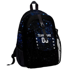 Customize Navy White Sports Backpacks Featuring Personalized Names, Numbers and Logos