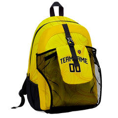 Customize Yellow Black Backpacks Featuring Personalized Names, Numbers and Logos