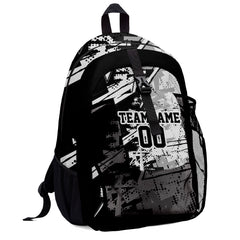 Customize Black Gray Backpacks Featuring Personalized Names, Numbers and Logos