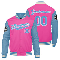 Custom Varsity Jacket Letterman Jacket For Men, Women And Youth Pink