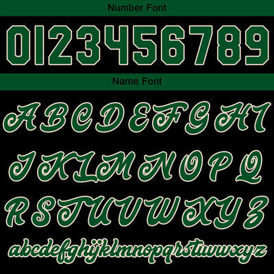 Custom Varsity Jacket Letterman Jacket For Men, Women And Youth Dark Green Black Cream