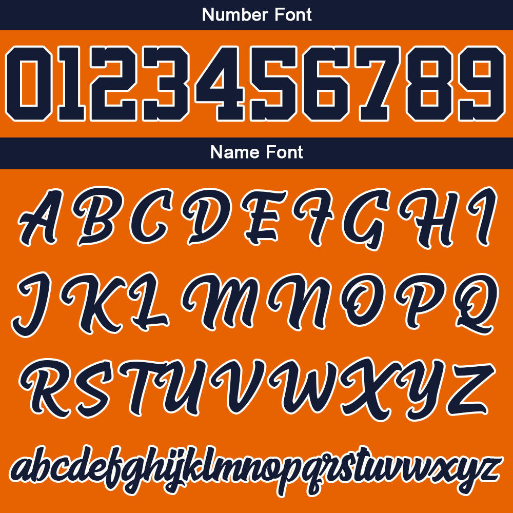 Custom Varsity Jacket Letterman Jacket For Men, Women And Youth Navy Orange