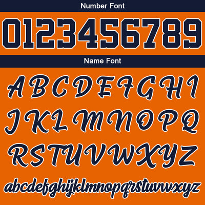 Custom Varsity Jacket Letterman Jacket For Men, Women And Youth Navy Orange