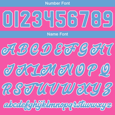 Custom Varsity Jacket Letterman Jacket For Men, Women And Youth Pink Light Blue