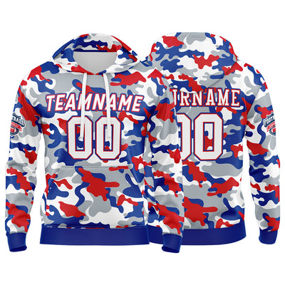 Custom Sweatshirt Hoodie For Men Women Girl Boy Print Your Logo Name Number Red&Royal