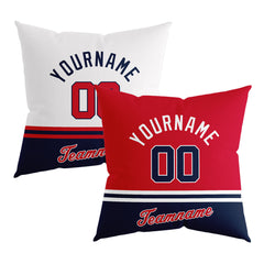 Custom Baseball Throw Pillow for Men Women Boy Gift Printed Your Personalized Name Number Atlanta