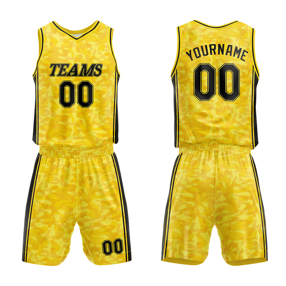 Custom Yellow Basketball Jersey for man women uniform Suit Kids Adults Personalized Jersey