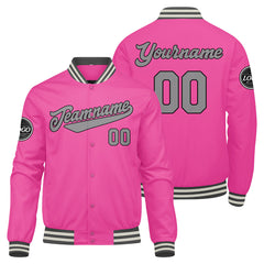 Custom Varsity Jacket Letterman Jacket For Men, Women And Youth Pink