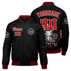 Custom Varsity Jacket Letterman Jacket For Men, Women And Youth Red